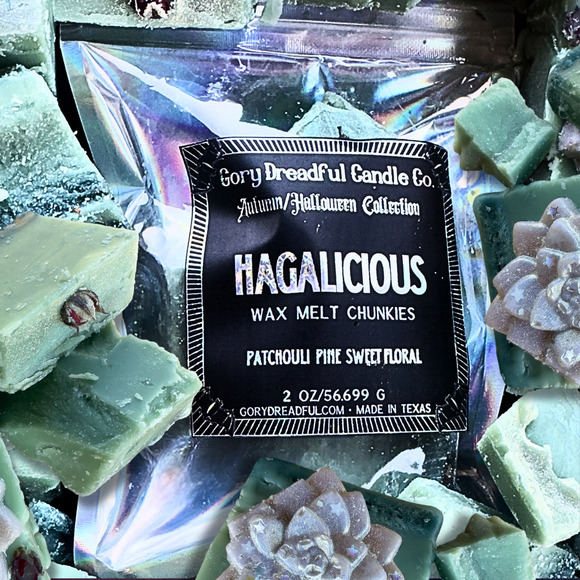 Hagalicious Wax Melt Chunkies: Patchouli Pine Sweet Florals Scent - Picture 3 of 10